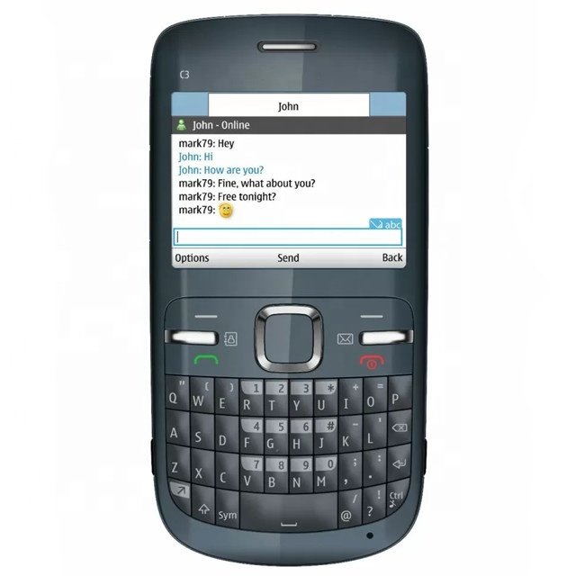 Wholesales Super Cheap Original Factory Unlocked Simple 3G Bar QWERTY Mobile Cell Phone For Nokia C3